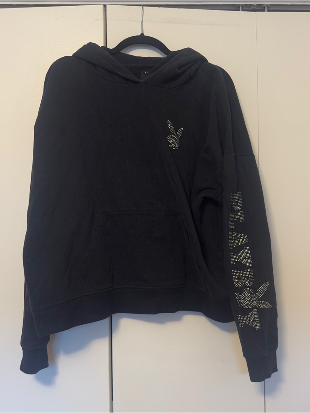 ✨5 for $25✨ Playboy x PacSun Rhinestone Black Hoodie